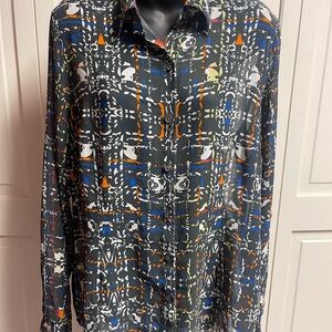 CAbi Multicolor Patterned Blouse
